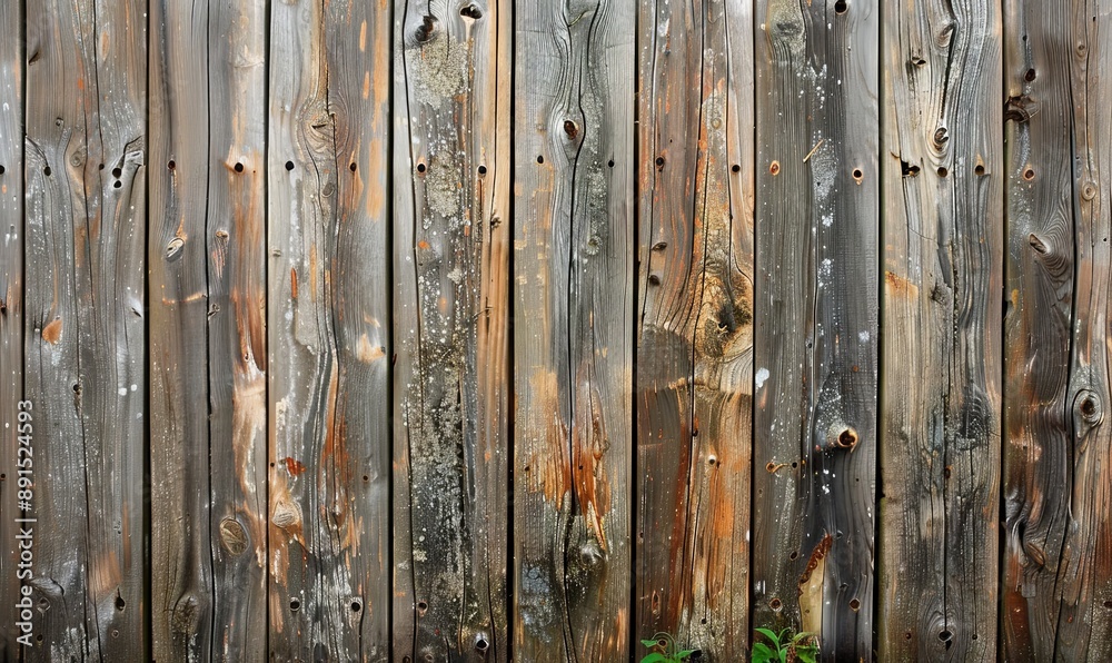Fototapeta premium Rustic wooden fence background