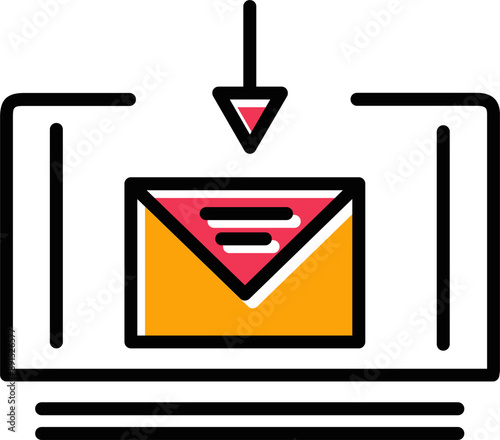 Mail Download Vector Icon