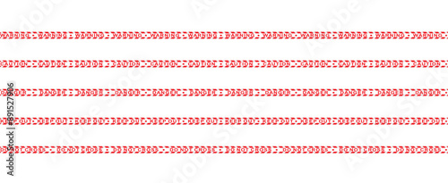 White and red  tape. vector illustration