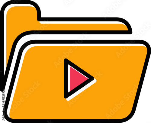 Media Folder Vector Icon
