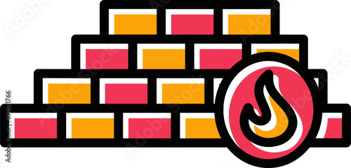 Firewall Vector Icon