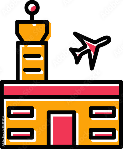 Airport Building Vector Icon