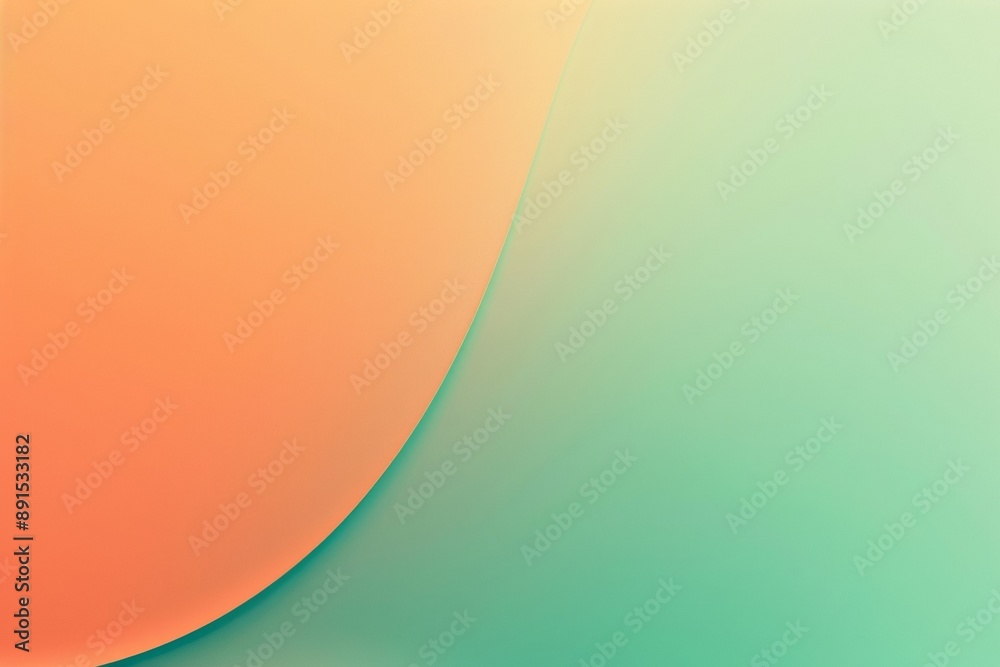 Abstract background with an orange and green gradient curved shape Abstract background with an orange and green gradient curved shape