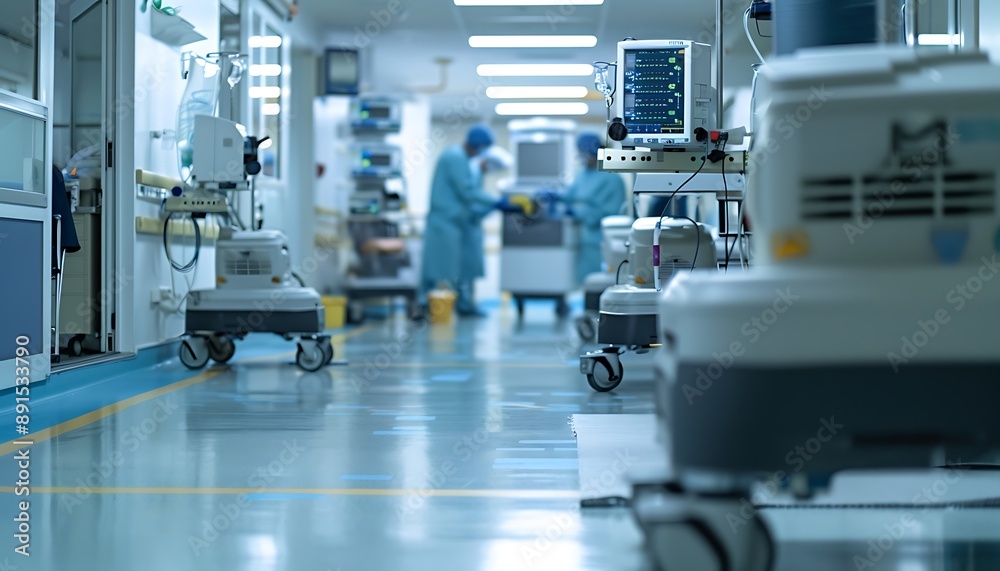 High-tech cleaning equipment used by janitors to maintain a sterile hospital ward environment. Full ultra HD, high resolution, High-tech cleaning equipment used by janitors to maintain a sterile hospital ward environment. Full ultra HD, high resolution,
