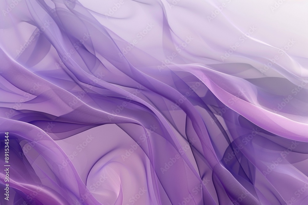 Fototapeta premium Abstract purple gradient background with flowing fabric shapes