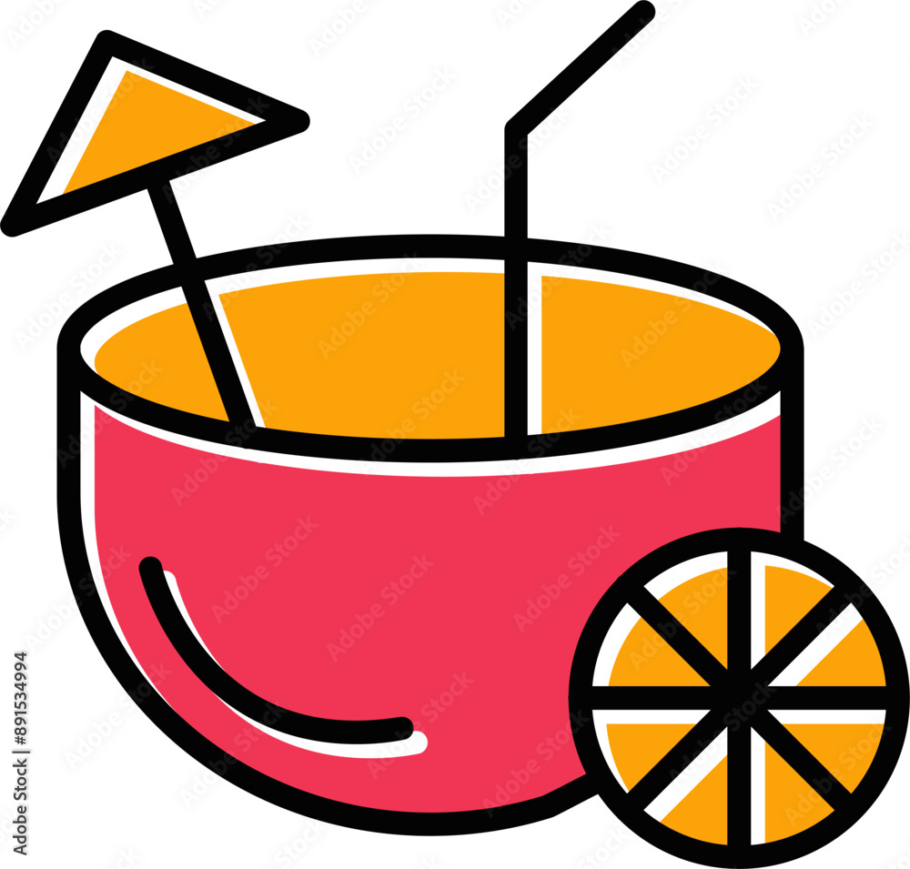 Coconut Drink Vector Icon Coconut Drink Vector Icon