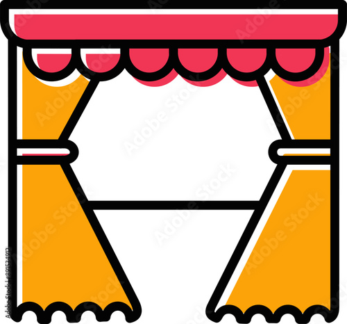 Curtains Vector Icon