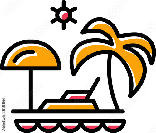 Vacation Spots Vector Icon