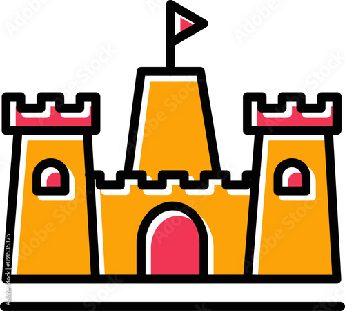Sandcastle Vector Icon