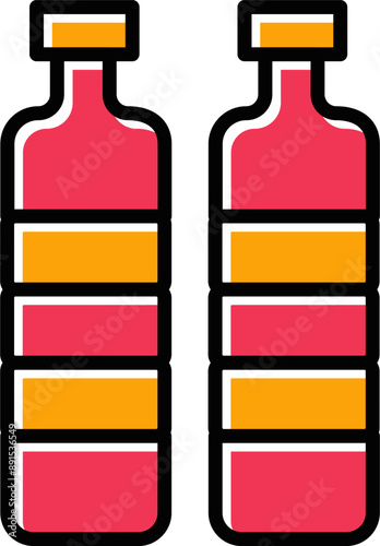 Bottle in Water Vector Icon