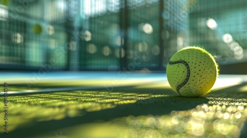 Green Tennis Court with Clo...