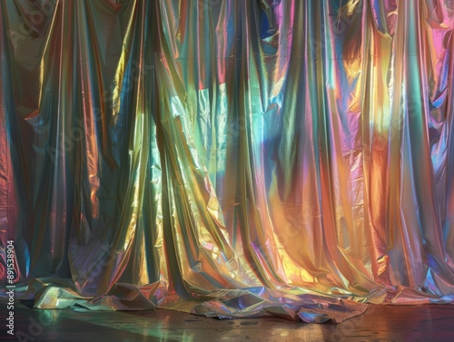 Holographic Curtain Draped ...