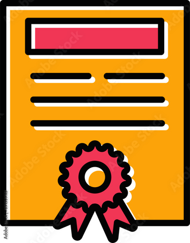 Certificate Vector Icon