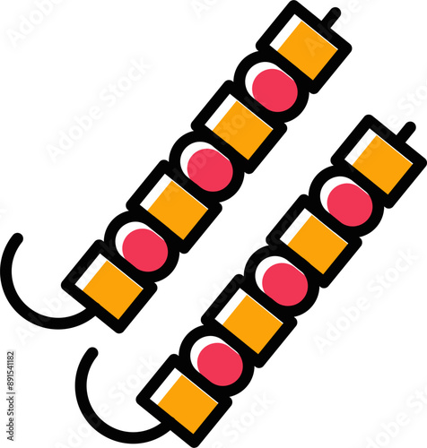 Skewer Vector Icon