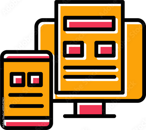 Adaptive Layout Vector Icon
