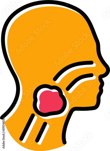 Throat Cancer Vector Icon