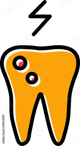 Toothache And Plaque Vector Icon
