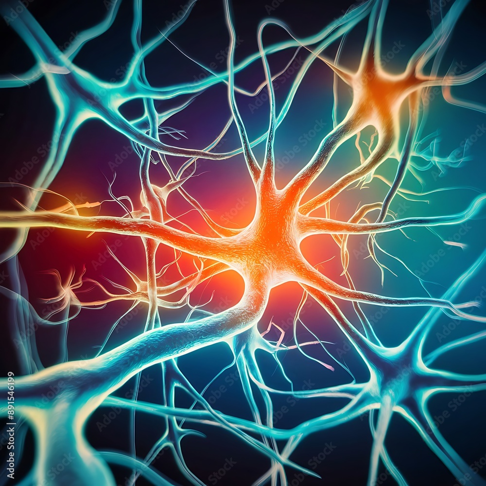 nerve cells 3d render illustration vector background nerve cells 3d render illustration vector background