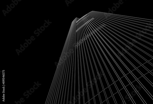 Abstract architecture 3d illustration 