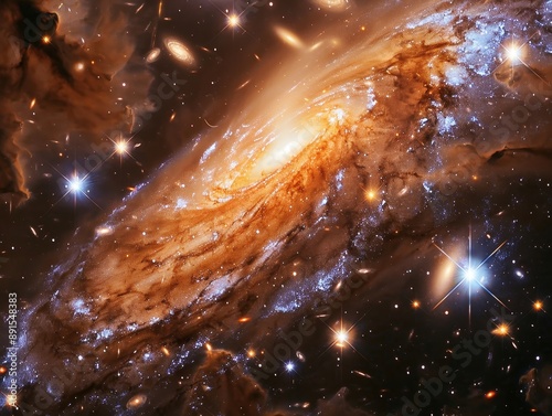 Spiral Galaxy in a Sea of S...