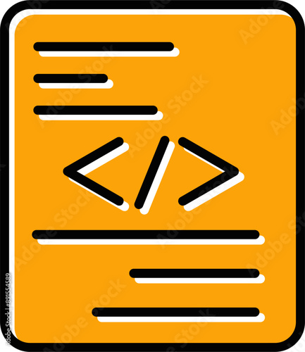 Piece of Code Vector Icon