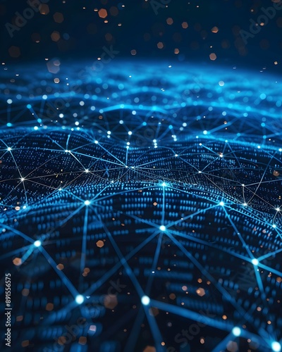 Digital Network Abstract Technology Data Connections. AI Generated
