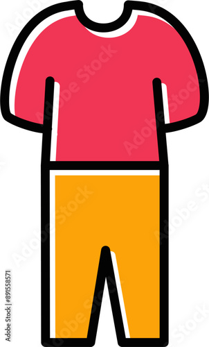 Pyjamas Suit Vector Icon