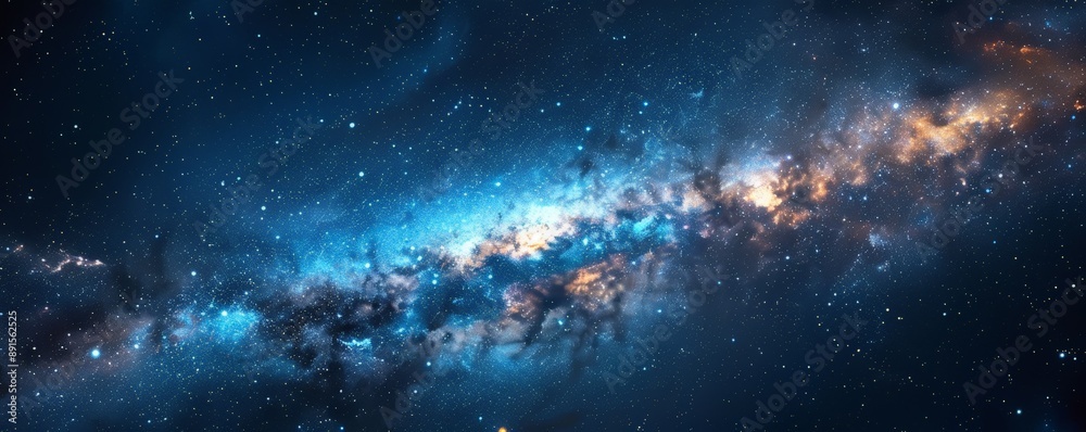 Fototapeta premium Infinite Beauty: High-Resolution Milky Way Galaxy Wallpaper Emphasizing Depth and Simplicity