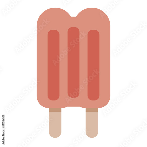 Fresh Double Stick Popsicle Ice illustration, colorful sweet dessert popsicle ice lolly illustration, various color ice lolly set isolated on white background. vector illustration