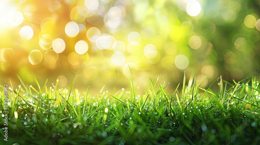 Obraz premium Lush Meadow Sunlit with Vibrant Spring Colors