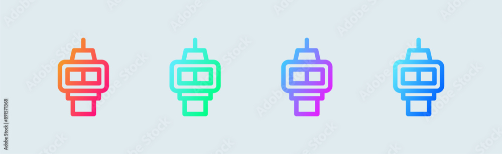 Control line icon in gradient colors. Terminal signs vector illustration. Control line icon in gradient colors. Terminal signs vector illustration.