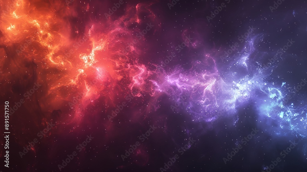 Kosmischer Tanz von Violett und Feuer