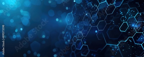 Abstract technology background with a hexagon pattern for digital,