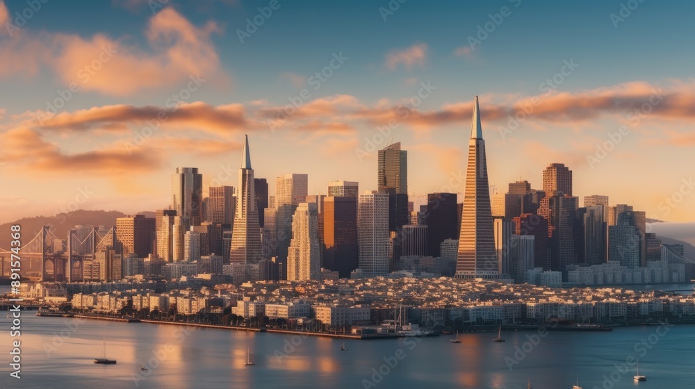 Obraz premium San Francisco Skyline at Sunset