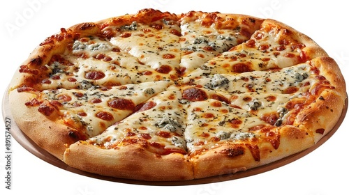 Delicious cheese pizza with a golden-brown crust, topped with melted cheese, perfect for any meal or occasion.