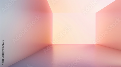 Abstract Pastel Gradient Room with Minimalistic Design and Serene Ambience