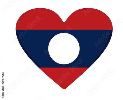 Free Download Laos flag heart shaped. vector - GFXLoad