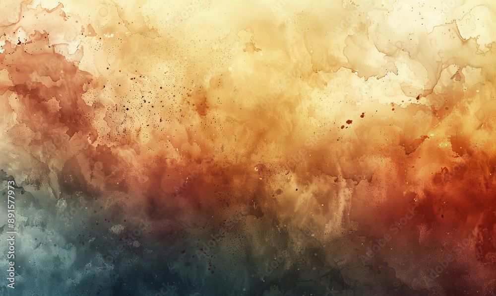 Obraz premium Soft watercolor blend in earth tones