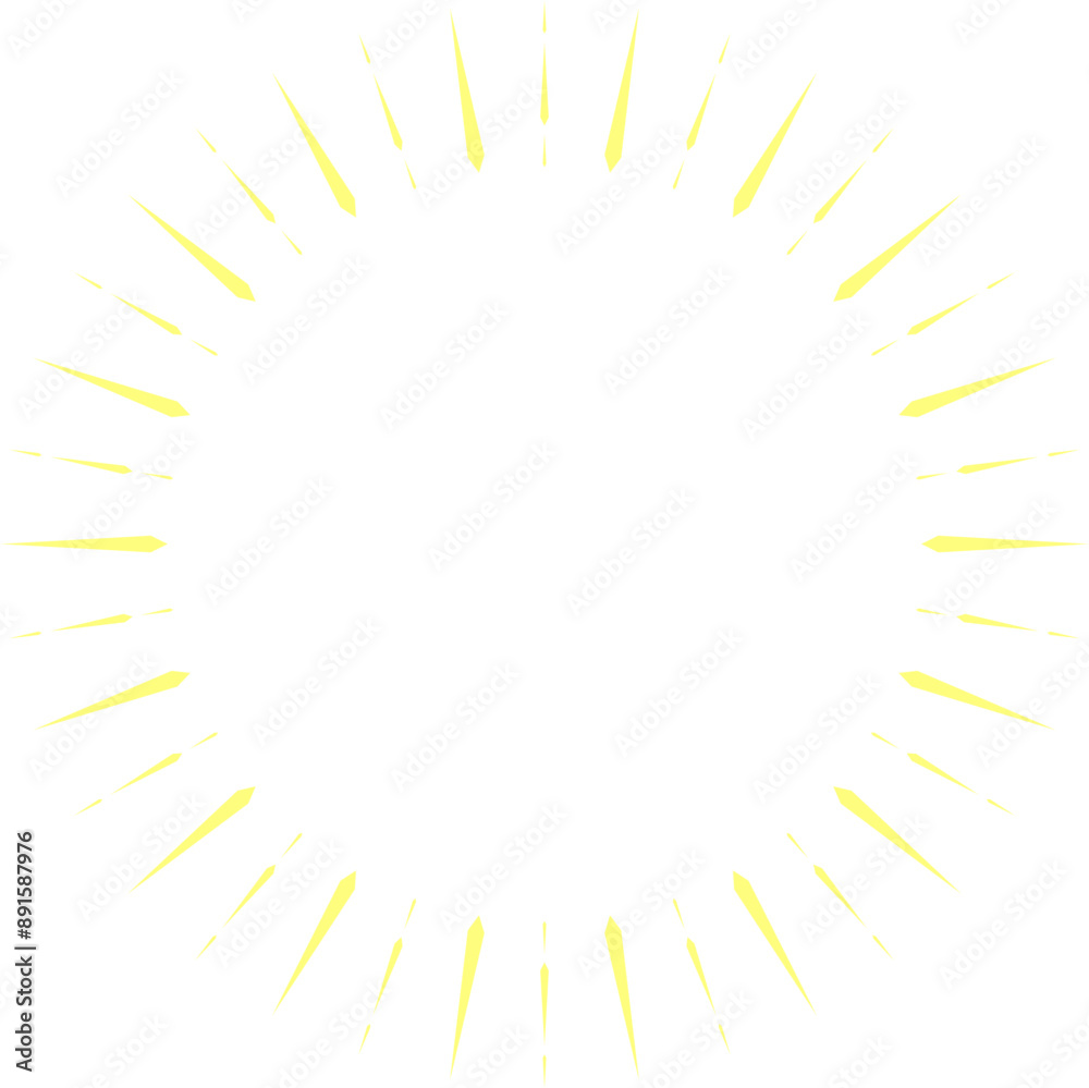 Sunburst frame illustration. Retro style. Blank copy space of logo for your design.        