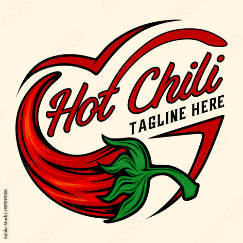 spicy chili vector logo design red chili, spice concept, for spicy food product label