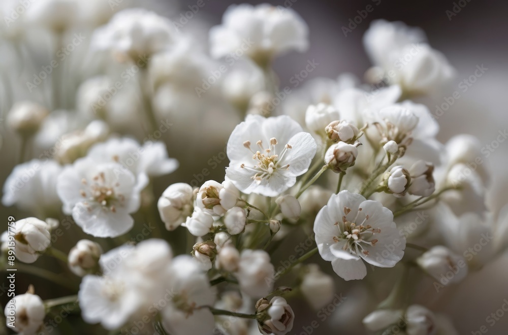 Close-up delicate beauty of white blossoms with petals Close-up delicate beauty of white blossoms with petals