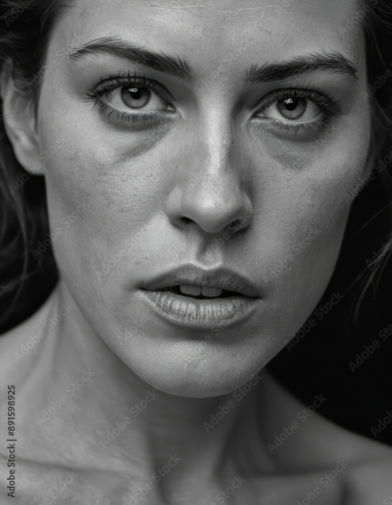 portrrait oif angry woman, female face portrrait oif angry woman, female face
