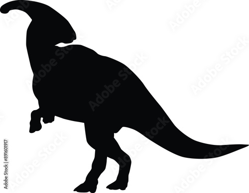 Dinosaur silhouette full body illustration