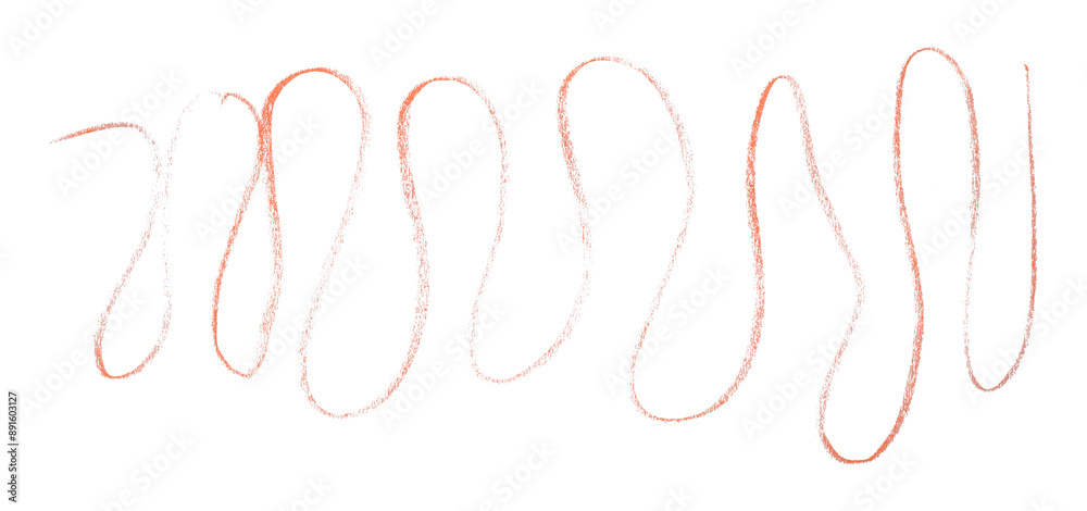 Orange pencil strokes in simple style, isolated on transparent background. Orange pencil strokes in simple style, isolated on transparent background.