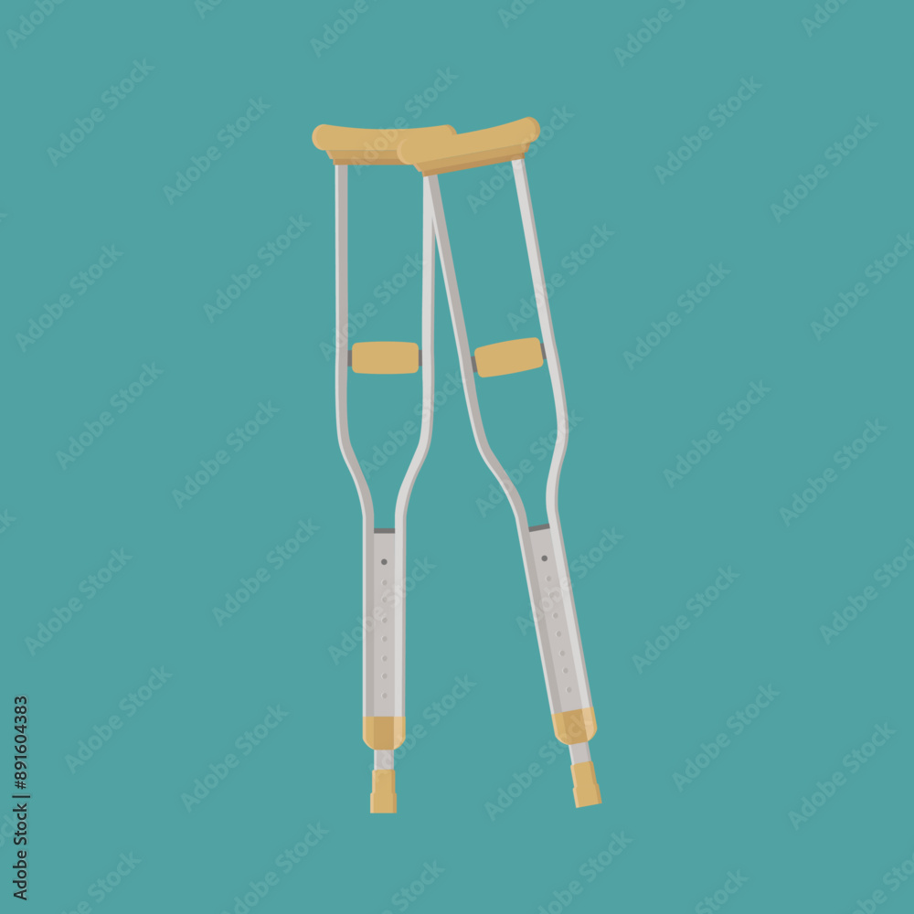 illustration of crutches