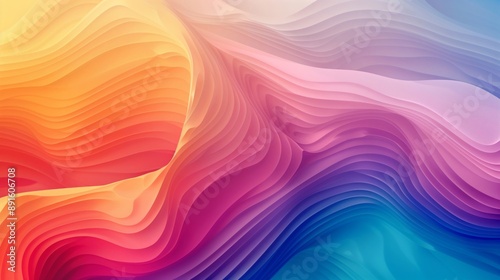 Abstract Color Wave Design with Gradient and Vibrant Hues © Miva