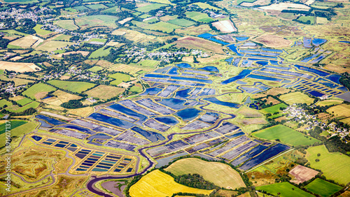 loire atlantique coast and loire estuary from aerial view photo