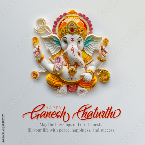 Happy Ganesh Chaturthi social media banner