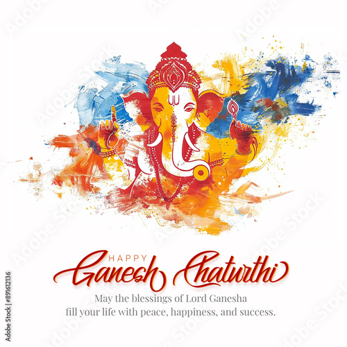Happy Ganesh Chaturthi social media banner