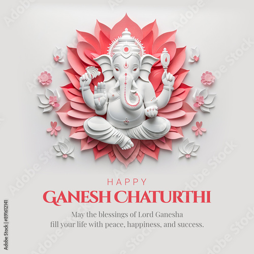 Happy Ganesh Chaturthi social media banner